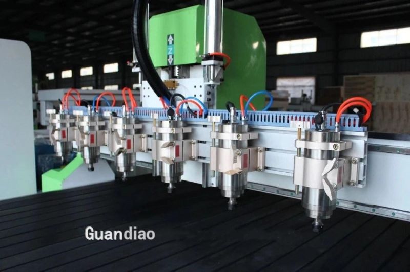 Jinan Guandiao 3 Axis CNC Router CNC Engraving Cutting Machine Woodworking Multi Head Relief Carving Machinery