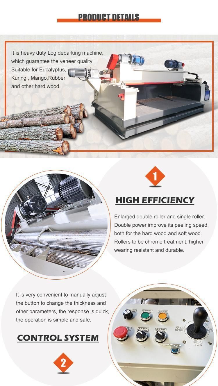 2600mm Wood Log Debarker Machine for Plywood Production Line