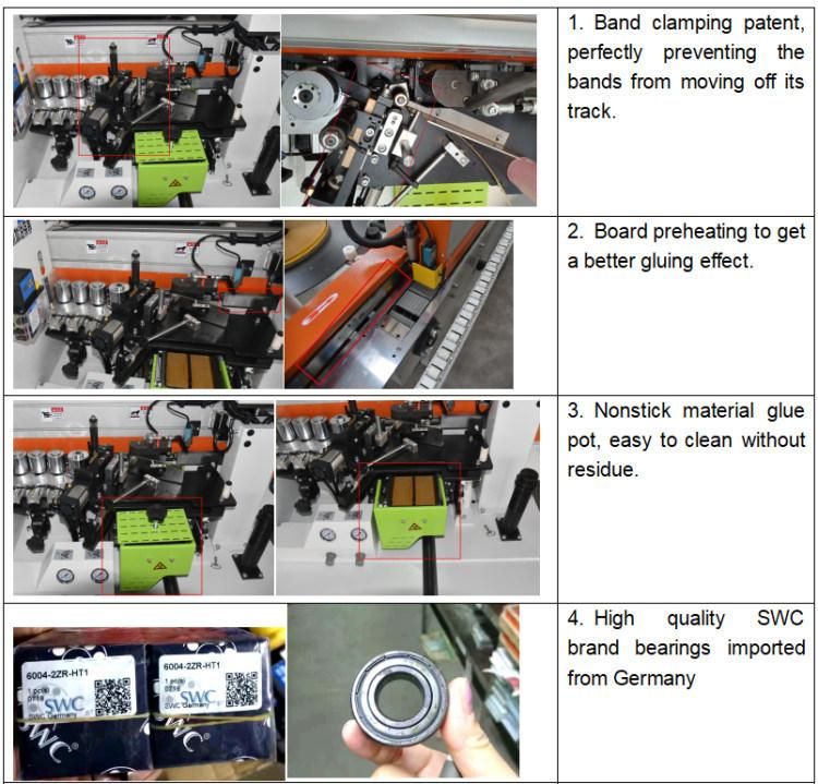 Full-Automatic Edge Banding Machine Edge Bander with 7 Functions