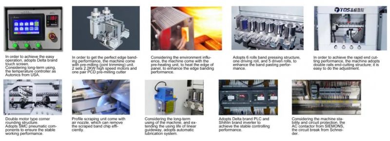 Tqs Automatic Edge Banding Machine / Edge Bander, with Joint Trimming and Corner Rounding