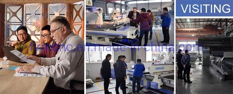 Pneumatic 4 Heads Wood Carving Cutting Machine with Drilling Milling Function