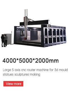 Large 5 Axis CNC Machine Processing Center for 3D Wood Foam Engraving