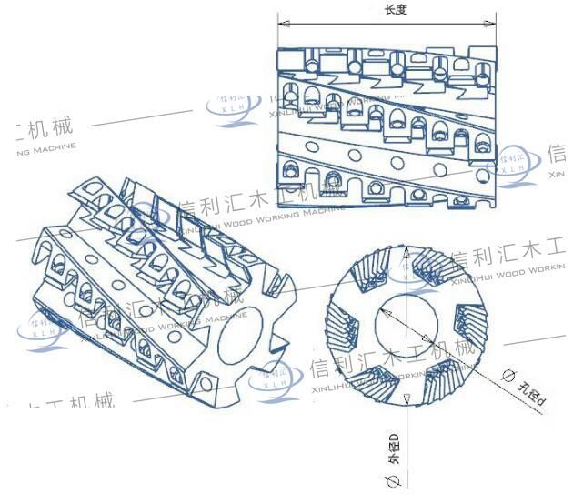 Factory Woodworking Abandoned Spiral Cutter Head Modified Woodworking Spiral Planer Heavy Cutting Light Cutting Carbide Planer