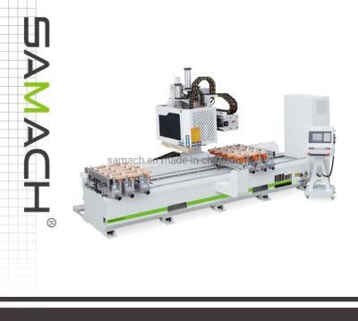 Solid Wood Working Machine Double Rows Ten Spindles CNC Tongue and Groove Machining Center