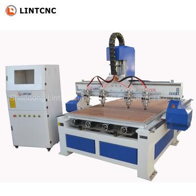 Multi-Heads 4 Rotation Axis with 4 Heads 1325 CNC Router Wood Carving Machine Price China CNC Router 3D