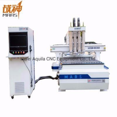 Mars Wood CNC Router with Four Spindles for Wooden Panel Furniture