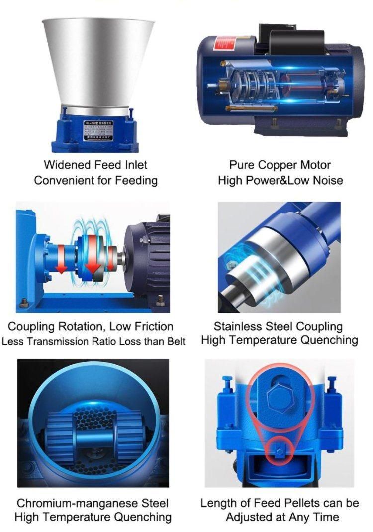 CE ISO Certified 500kg/H Wood Pellet Making Mill