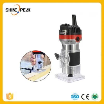 220V 530W Electric Hand Trimmer Wood Edge 1/4&prime;&prime; Wood Router Trimmer Router Tools for Woodworking Engraving Drilling Tools