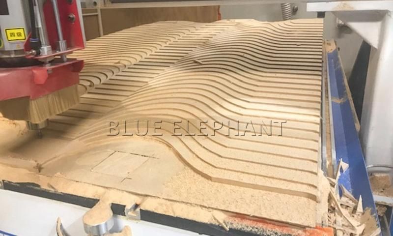 Blue Elephant up and Down Loading CNC Nest Machine with Syntec 6MB, Automatic Push Wooden Furniture Making Machine with 12 Tool
