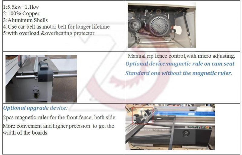 Zd400t Woodworking Sliding Table Saw for Cutting Board