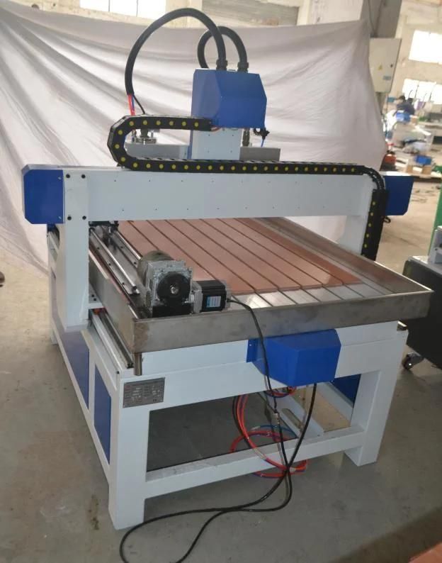 Two Heads 6090 9012 1212 CNC Wood Machine with 2.2kw Spindle Water Cooling Mach3 Control