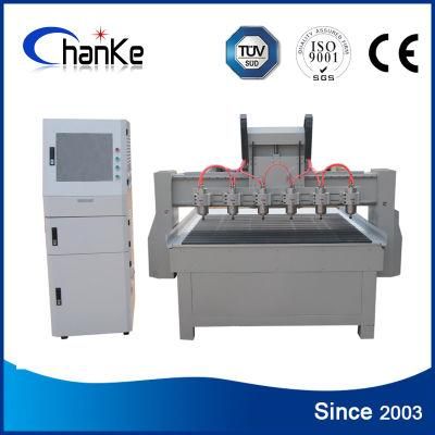 6 Heads Wood CNC Router Machine for 3D Embossment Work