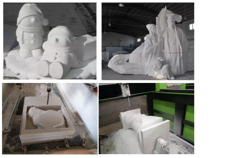 Large Scale Styrofoam Foam Numerical Control Engraving Machine Sculpture Model Plane 3D Cylindrical Engraving Machine