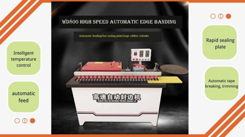 Mini Edge Banding Machine Convenient Fast and High Speed Wood Edge Sealing for Cabinet Door, PVC, Wooden Panel