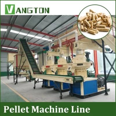 24 Hours Operating Wood Pellet Making Machine / Automatic Biomass Grass Pellet Making Machine Line