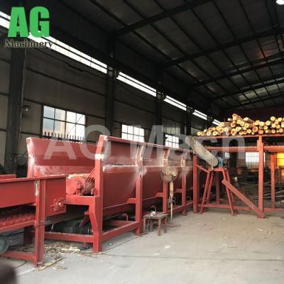 High Efficiency Double Roller Wood Bark Removing Machine Log Peeler