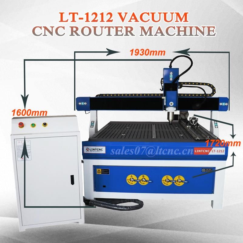 Wood CNC Router Machinery 4 Axis Tool CNC Engraving Machines 6090 1212 1218 1325 CNC Router with 2.2kw 3.0kw Spindle for Aluminum