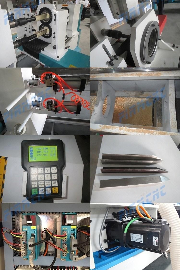 Auto Feeding CNC Wood Lathe with Sanding Spindle for Making Wood Table Legs