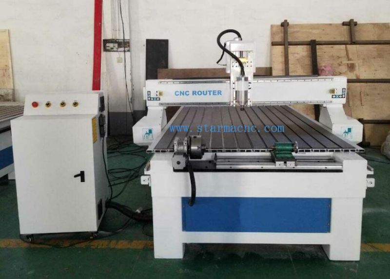 China Equipment 1325 3.2kw 4 Axis 3D Wood CNC Router Price with Ce