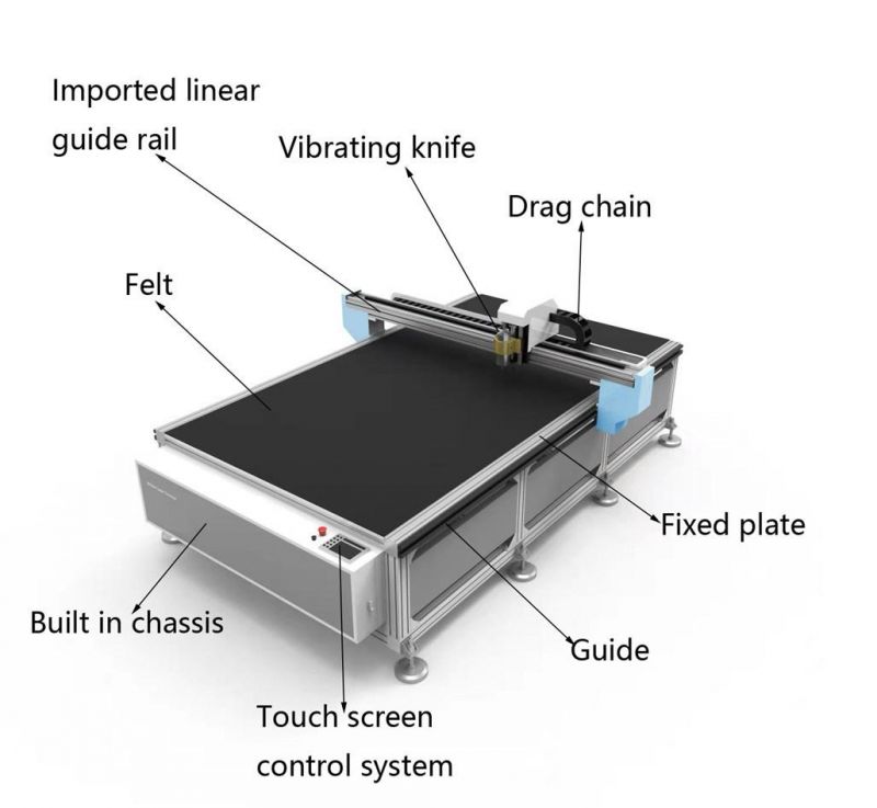 Vibrating Knife Cutting Machine for Silicone Glass Cups Glass Sunglass Playing Cards Hard Board Plush Toy Prepreg