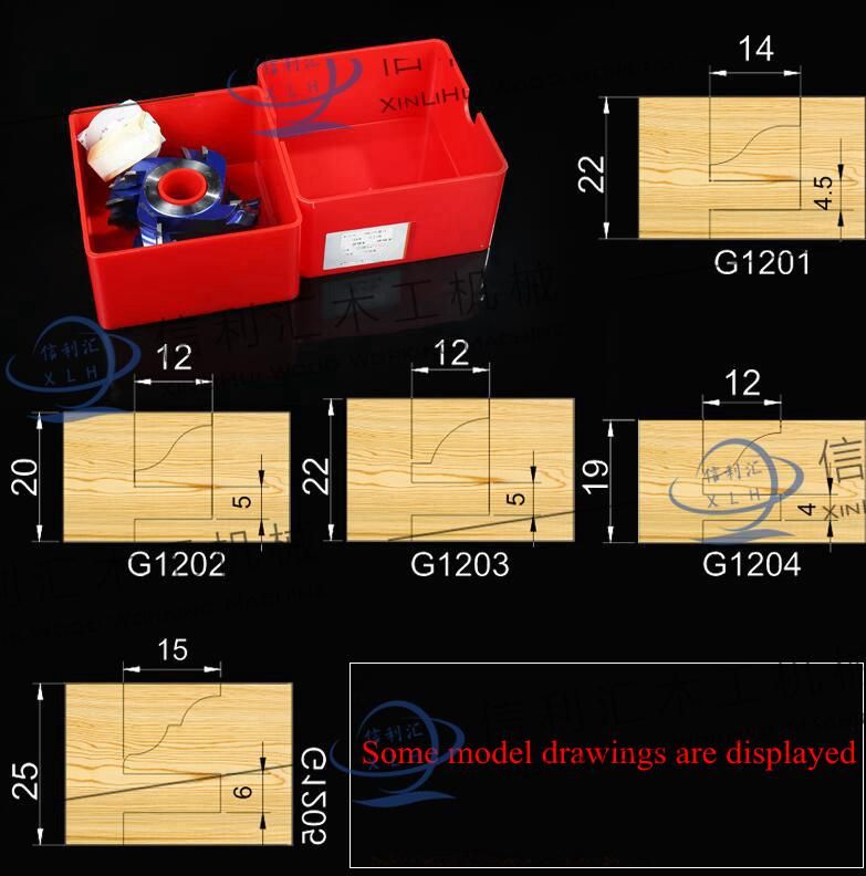 Woodworking Tools Solid Wood Door Knife Door Frame Combination Cutter End Milling Tungsten Steel Alloy Concave Male and Female Milling Cutter Factory Direct Sal