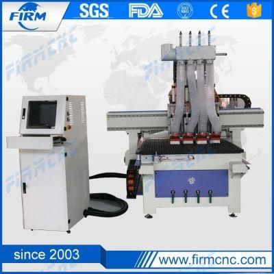 Quality CNC Woodworking Machinery Price Pneumatic 4 Heads Carving Machine for Door