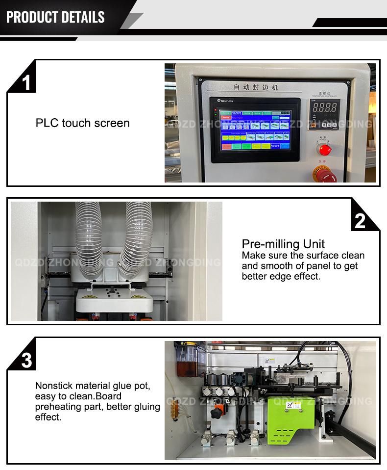 PVC MDF Automatic Edge Bander Machinery with Pre-Milling