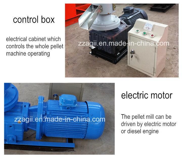 Flat Die Biomass Pellet Mill Wood Granulator Sawdust Pelletizer