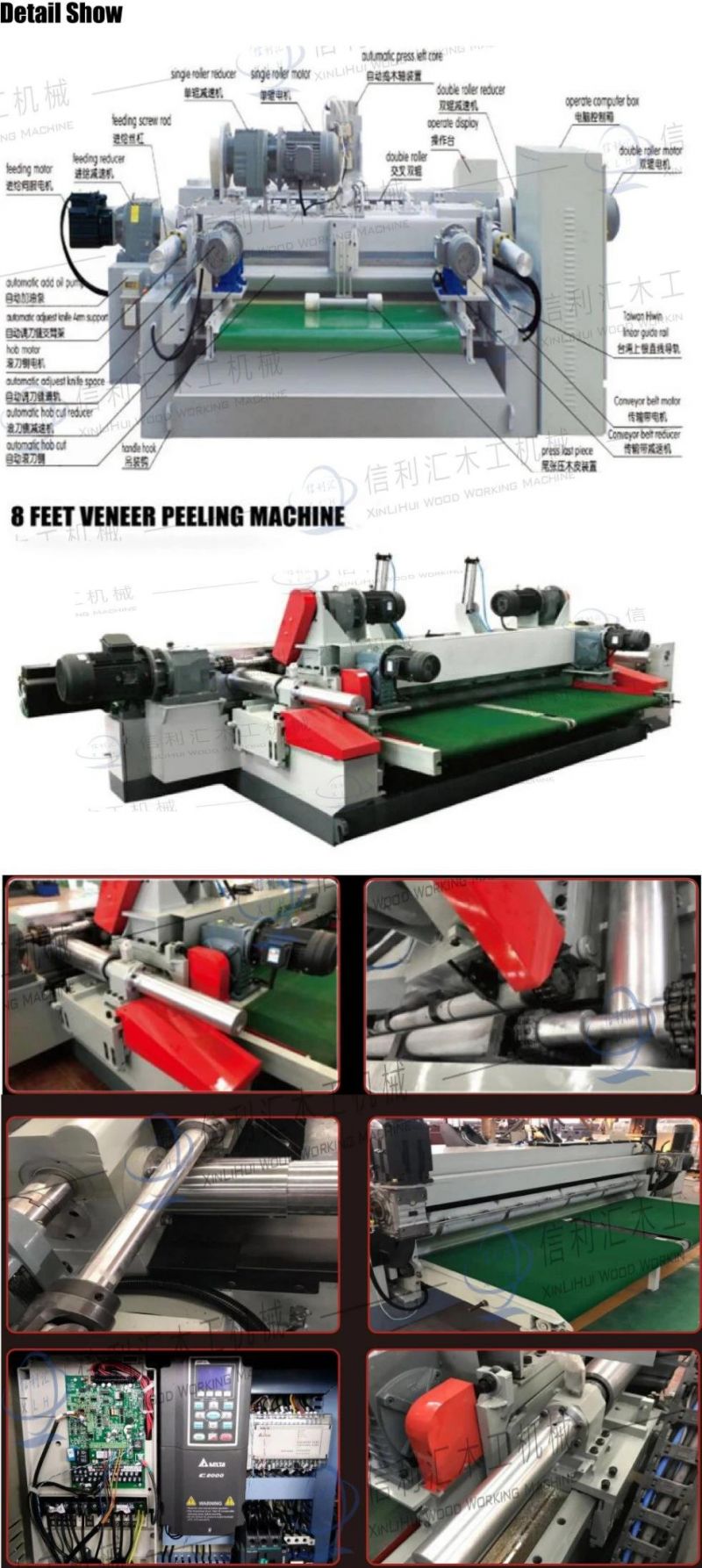 Birch Plywood Veneer Peeling Machine Hydraulic Wood Veneer Peeler New Type Veneer Peeling Lathe Veneer Rotary Machine Wood Log Cutting Machine