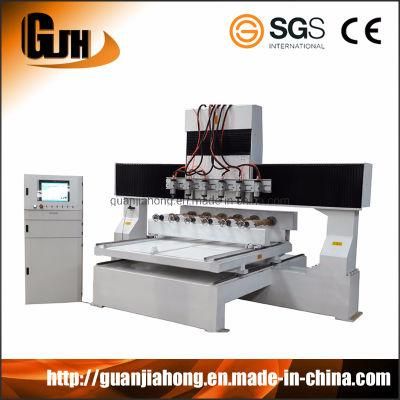 Multi Head 3D Engraving Machine 4 Axis CNC Wood Router