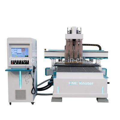 Furniture Woodworking Machinery 4 Heads Atc CNC Router Carving Cutting Machine