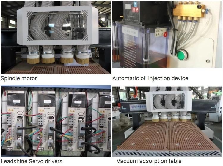 China Automatic Cheap Multi Heads 4 Spindles CNC Router for Wood Working