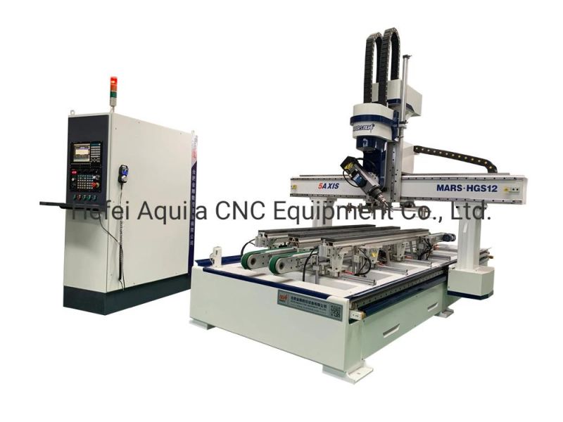 2021 New Design CNC Router Machine Five Axes Machinery for Wooden Door