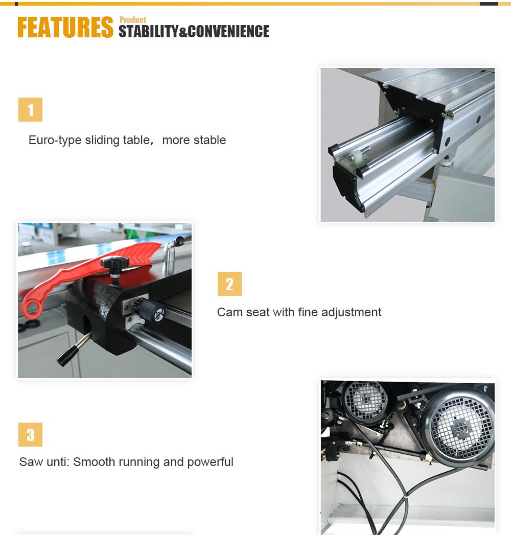 ZICAR 45 degree 1800/2600/3200mm woodworking precision wood plywood mdf cutting panel saw machine sliding table saw for furniture