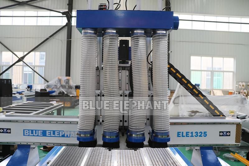 Blue Elephant High Efficiency Furniture Cabinet Design Multi-Spindles CNC Atc Wood Cutting Machine with Double Table