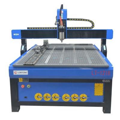Rotary Axis Wood Processing MID Size CNC Router 1200*2400mm with Wart Tank Low Price