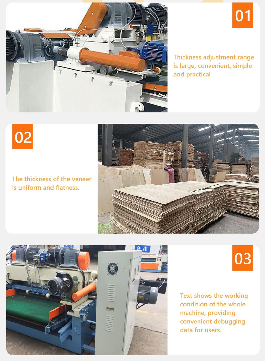 Spindleless Wood Veneer Peeling Machine for Plywood Making