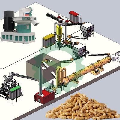 1-20t/H Ce Agricultural Waste Wood Pellet Production Line