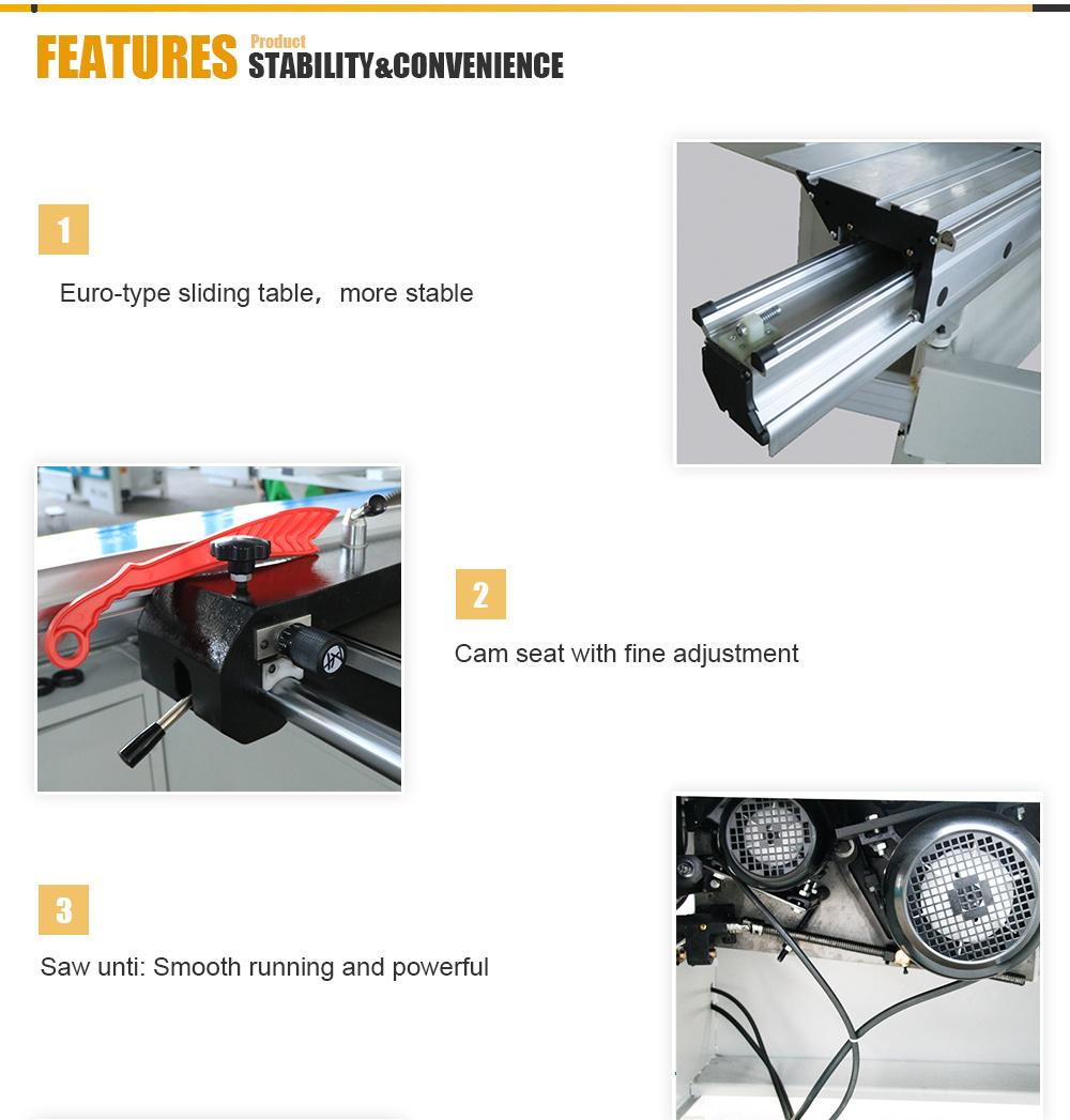 ZICAR high quality automatic sliding table saw MJ6132YIA