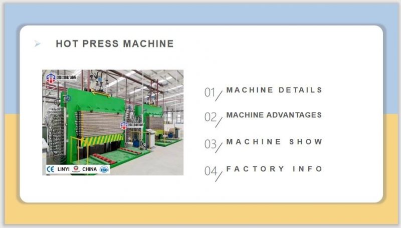 Hot Cold Press for Plywood Production Line