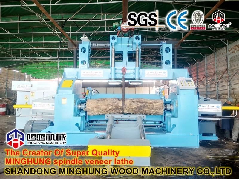 Spindle Wood Veneer Peeling Lathe Machine