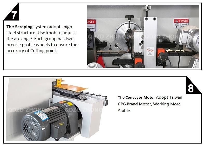 Woodworking PVC Automatic 7 Functions Edge Banding Machine with Pre-Milling