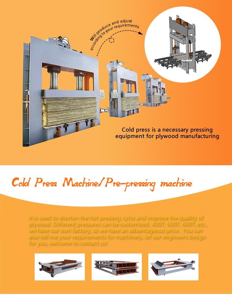 600t Plywood Hot Press Woodworking Machine (12-25 layers)