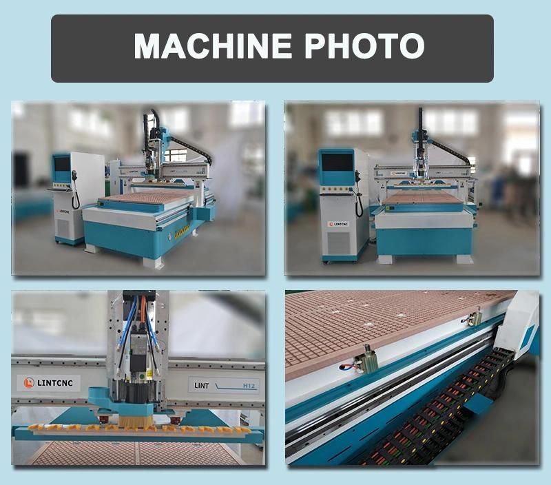 Big Working Table 1325 1530 2030 Atc 9kw Hqd Wood CNC Router Machine with Back 12 Tools Linear Atc Price for Furniture Cabinet