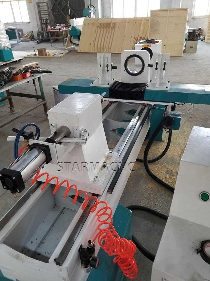 Single Axis 400mm Diameter & 2000mm Length Wood CNC Lathe Machine with Engraving