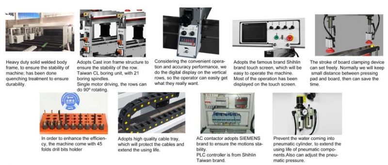 High-Speed Multi-Drilling Machine/ 8 Rows Boring Machine/Woodworking Machinery/Boring Machine