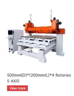 Factory CNC Wood Routers Machine with 4 Axis for Furniture Statue Making