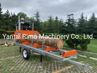 Wood Working and Board Cutting with TUV CE Portable Sawmill Band Saw