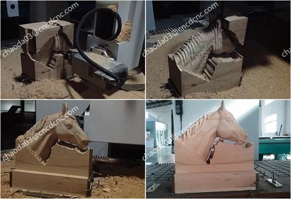 Electric CNC Carving Router for 3D Wooden Statue Milling