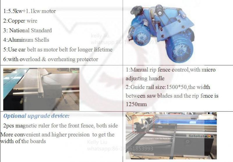 Sliding Table Panel Saw with Manual Lifting & Angle Tilting